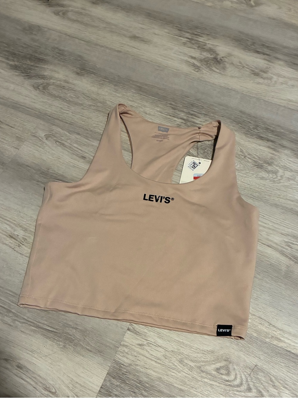 Levi's Blush Pink Racerback Cropped Tank